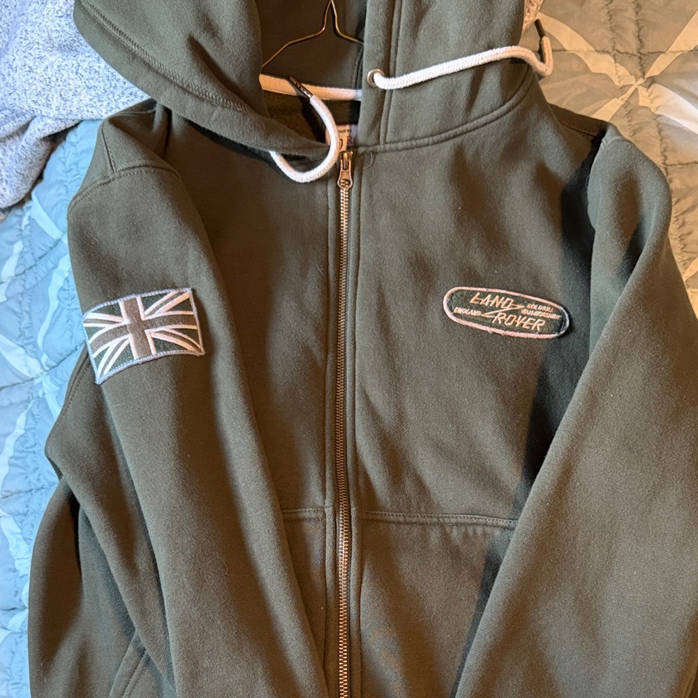 Men’s Army Green Land Rover hoodie